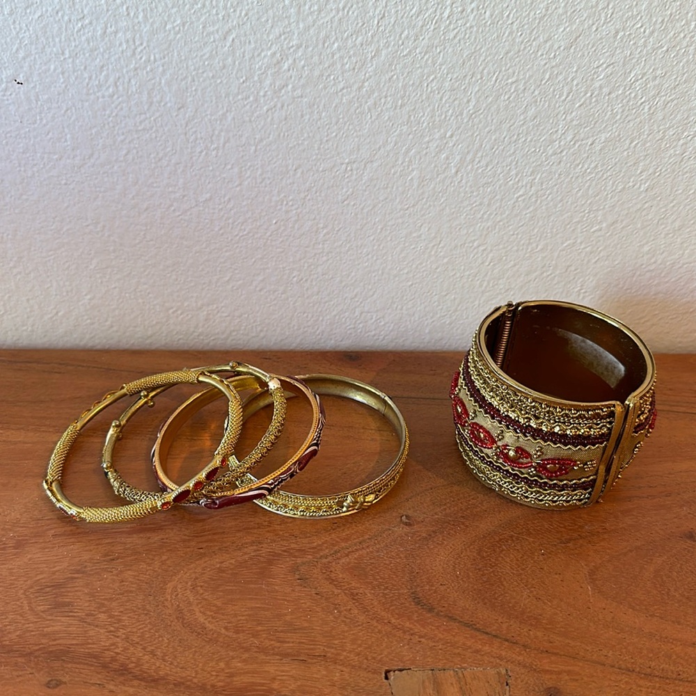 Vintage unique gold bracelets